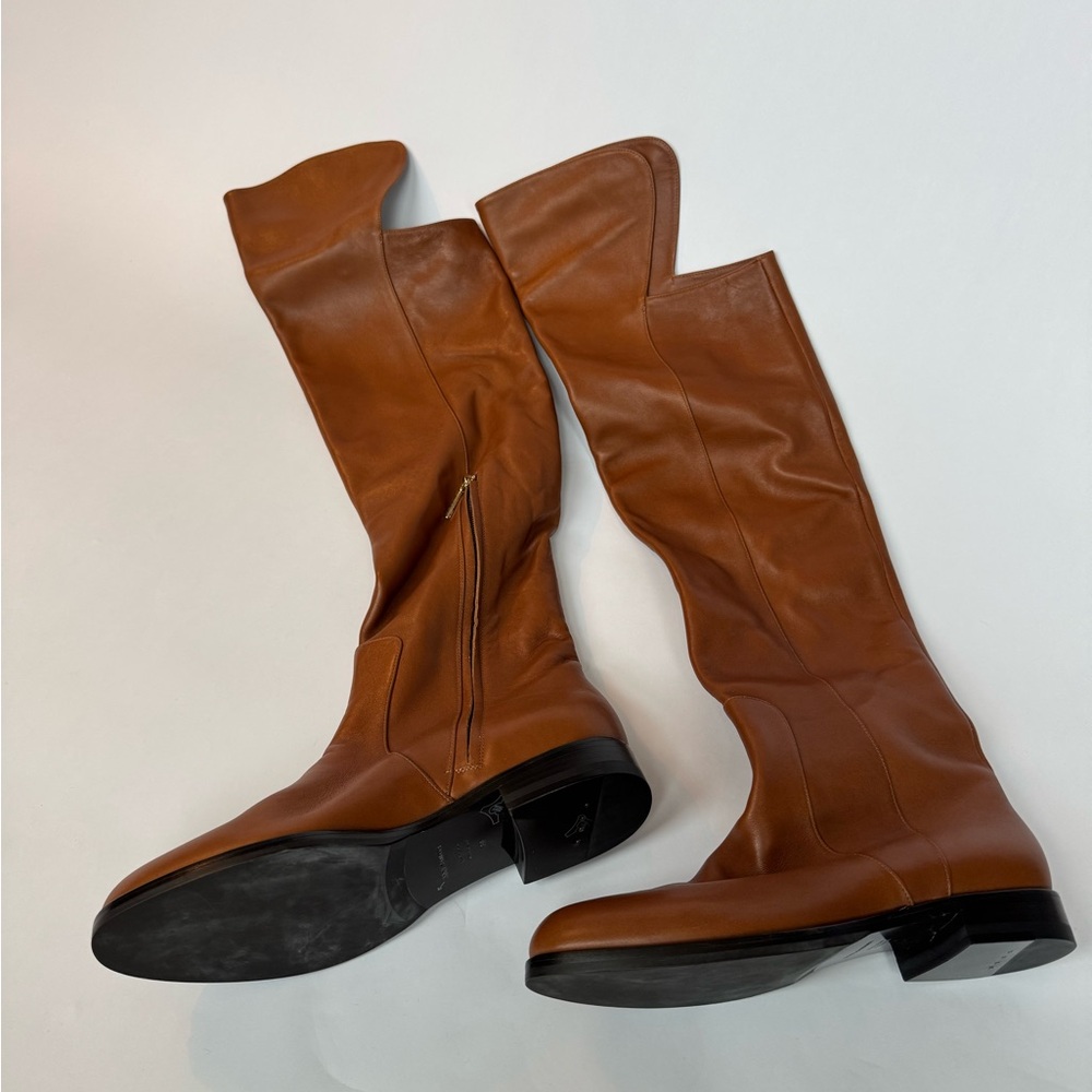 Dolce & Gabbana Brown Leather Knee Boots, size 39